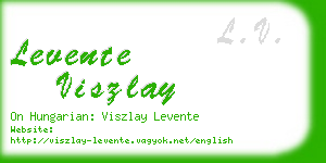 levente viszlay business card